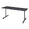 Kobe Rectangle Training Table, 60" W, 29" H, Laminate Top, Gray MKTRCT6030GY - alternate 1